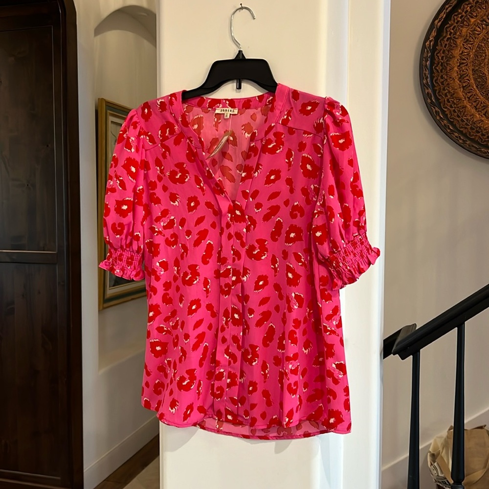 Pink and Red Cheetah Top Size Small